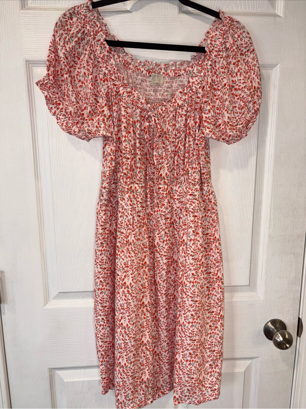 New with Tag Loft Petite Floral Dress 14 Petite Smocked Back Side Zip